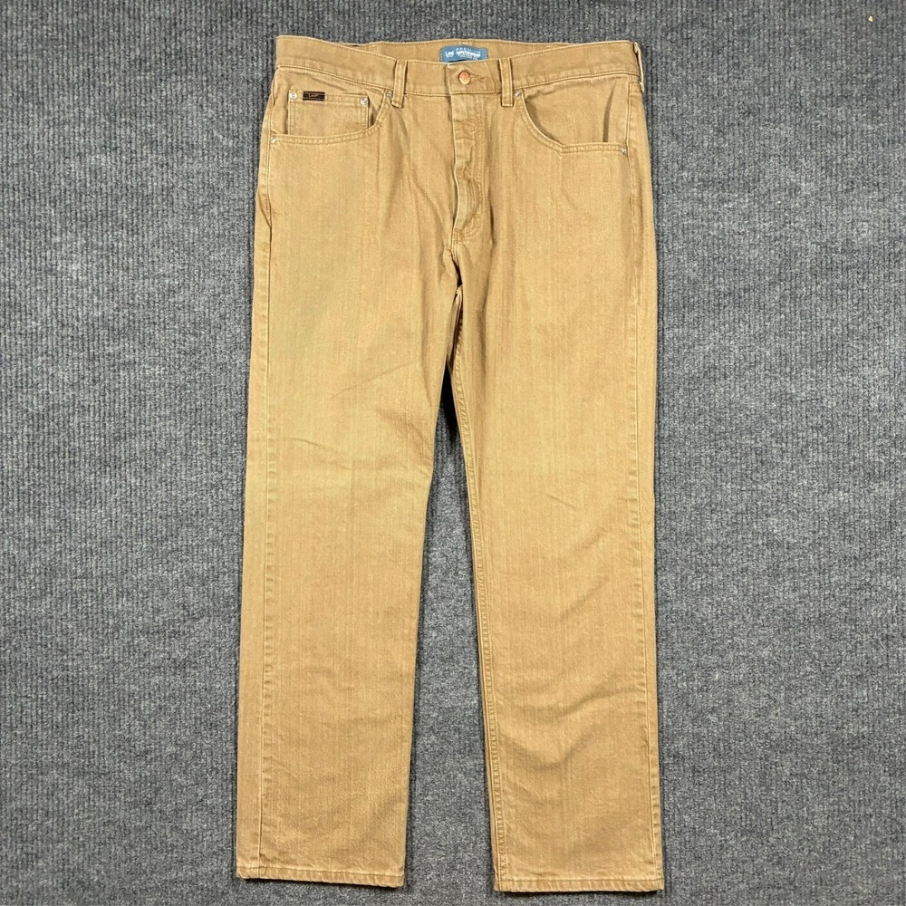 Lee Premium Select Mens Straight Leg Jeans 38x32 Classic Fit Denim Mid Rise